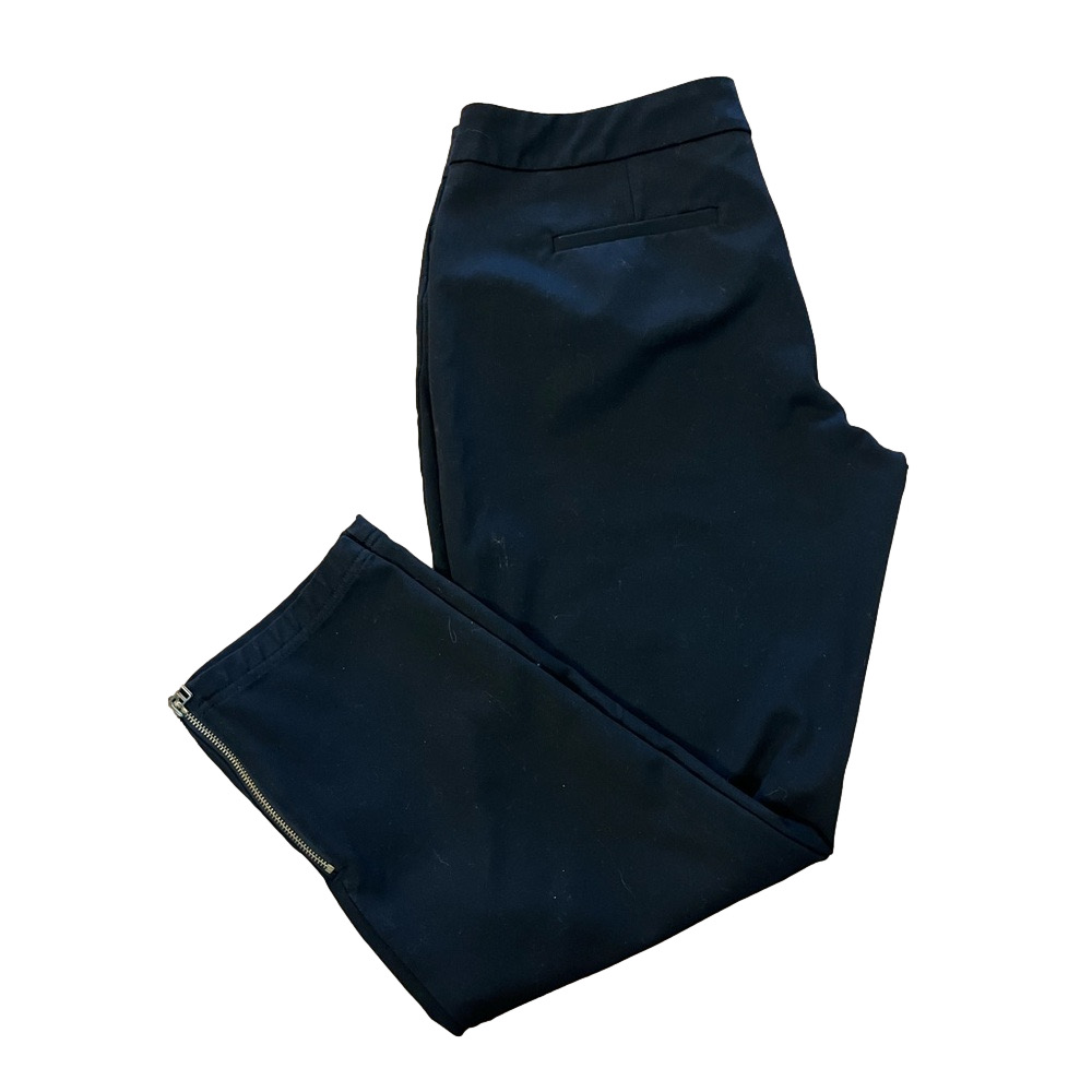 NY&Co Black Signature Stretch Ankle Zip Dress Pants Slacks Size 12